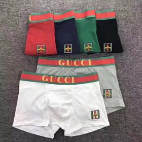 GUCCl Men's Fashion Solid Color Briefs Boxer Briefs 3pcs-2375  